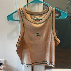 NWT Madewell Palm Brightside Crop Tank, size medium